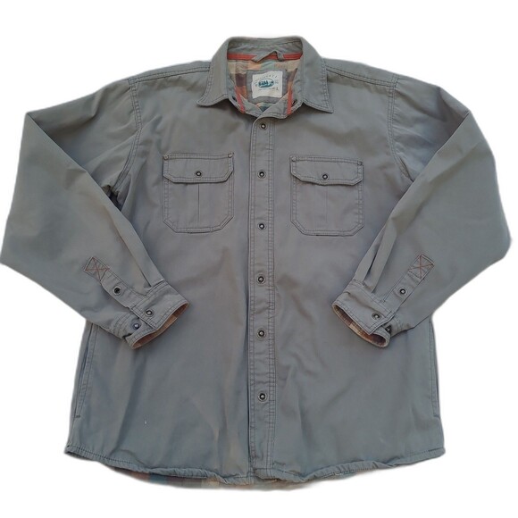 Gioberti Flannel Lined Snap button Shirt Shacket - Picture 1 of 10
